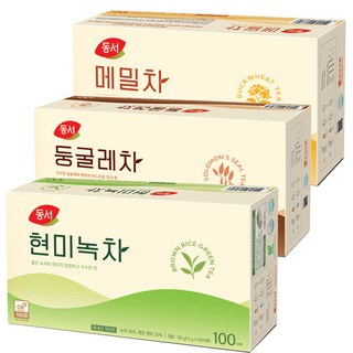 동서 현미녹차100T+둥글레차100T+메밀차100T 1.5ml, 3개, 100개입