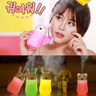 ZW126 애니멀가습기 탁상용 사무실 가습기, 토끼가습기그린