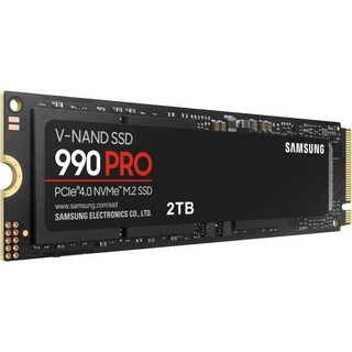 삼성 990 PRO 시리즈 - 2TB PCIe Gen4. X4 NVMe 2.0c M.2 내장 SSDMZ-V9P2T0B/AM, 1개