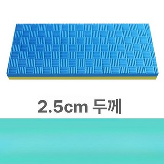 피트니스무릎매트 팔꿈치 패드 관절보호 블록 두꺼운요가매트, 1개, 2.5cm 25x50cm 블루옐로우
