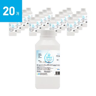 조이수 초순수 3차 살균 정제수 증류수 500ml 20개 지게차 배터리 화장품 의료용 가습기 냉각수