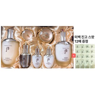 (쇼핑백)더후 화현 천기단 스킨+로션+크림 세트+미백 진고 스팟 12매 증정, 1개