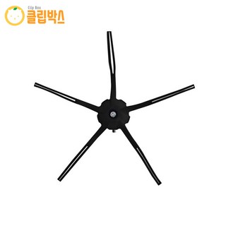 클립박스 샤오미 로보락 로봇청소기 S6 maxv Pure S5 max E4 E5 물걸레 소모품 필터 부품 리필 교체 일회용, 5발 검정 사이드브러쉬 2EA, 1개