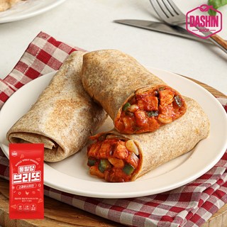 [다신샵] 통밀당 저당 통밀브리또 스파이시치킨 110g, 2개