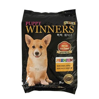 퍼피위너스 전연령 강아지 프리미엄 건식사료, 곡물, 5kg, 2개