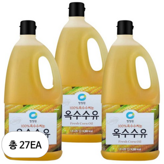 청정원 옥수수유, 27개, 1.8L