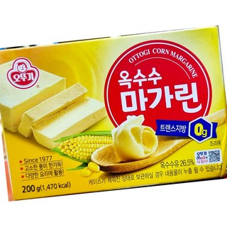 오뚜기 트랜스지방 없는 옥수수 식물성마가린 200g, 1개