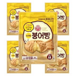 오뚜기 쫀득쫀득 꼬리까지 평점높은 꼬리까지 가득 찬 슈크림붕어빵 0928 아이간식 출출할때 2400g, 1개, 2.4kg