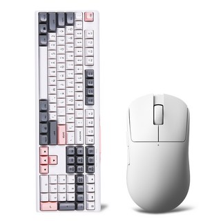 몬스타 가츠 X108 SE 보글보글 5세대 멤브레인 유선 저소음 키보드 마우스 세트, 인체공학, 피치요거트, X108SE