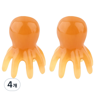 편안생활 두피괄사 승모근 마사지 5.8 x 6.7 cm, 4개, 브라운