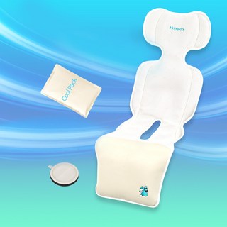 몽쿨 듀얼팬 유모차 쿨시트, 1개, 크림화이트