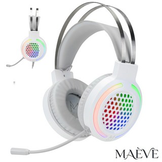 통풍잘되는 초경량 게이밍 헤드셋 USB 마이크 LED 메이브 M1