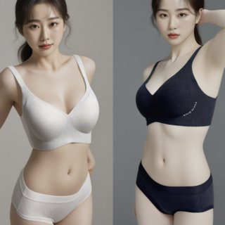 라크슈미 노와이어 골프 볼륨업 감탄 브라 팬티 세트