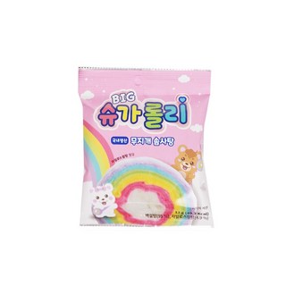 뉴 빅 슈가롤리 솜사탕 12g 무지개솜사탕 캔디 간식, 1개
