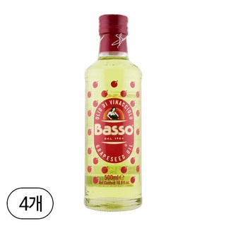 바쏘 포도씨유, 500ml, 4개