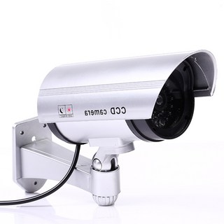 가짜 CCTV 모형 카메라 원형, 적외선 카메라 화이트., 1개