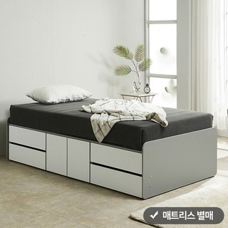 라온퍼니쳐 멜로우 LED 수납 침대 + 매트리스 세트 방문설치, 메이플콤비 슈퍼싱글프레임 9 퍼즐 라운드형 높은 2단서랍침대 SS (도어중앙형1+서랍2) (매트 미포함), 월넛화이트