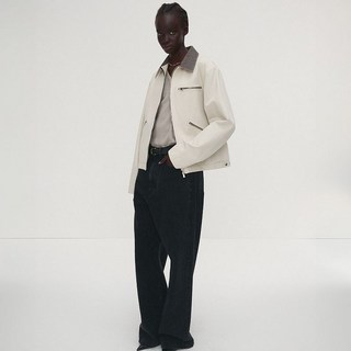 TONYWACK WASHED CORDUROY COLLAR WORK JACKET_ ECRU