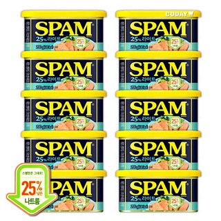 CJ 스팸 25%라이트 200g 마일드 10개 상품 이미지