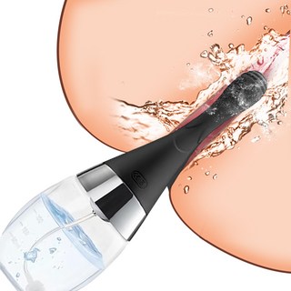 LICKLIP프리미엄 항문관장기구 5 노즐 + 3단계 조절 가능한 애널 클렌저 360도 완벽 세척 대용량 300ml 역류방지 설계, 1개, 블랙 대표 이미지 - LICKLIP 추천