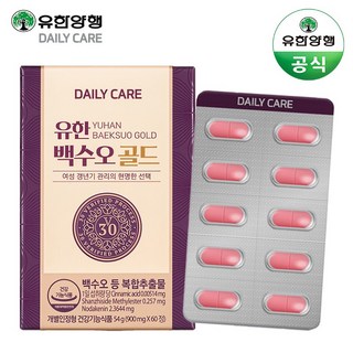 유한양행 유한 백수오 골드 여성 갱년기 60정x900mg, 60정, 1박스