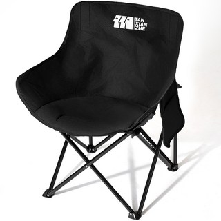 탄씨엔쯔 탄스트라이더 TXZ-CAB3029 휴대용 스틸체어 폴딩캠핑의자+보관가방 세트, 블랙, 1개