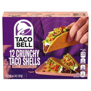Taco Bell 바삭한 타코 쉘 (12개입 박스) 129255, 12개, 127g