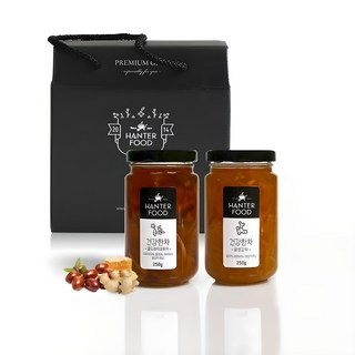 한터식품 건강차선물세트3호(꿀생강차 꿀도라지대추차), 250g, 2개입, 1세트, 250g