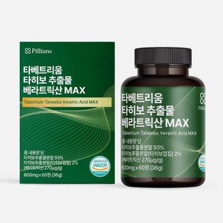 타베트리움 타히보 추출물 베라트릭산 MAX 식약처 HACCP 인증, 1개, 60정