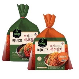 (냉장)비비고 포기배추김치 3.3kgx1개+포기배추김치(더풍부한)3.3kgx1개, 3.3kg, 1세트