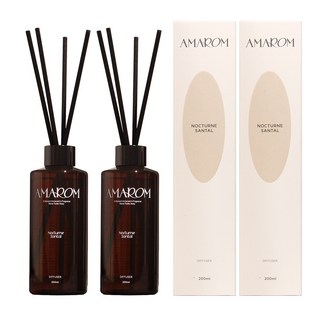 아마롬 디퓨저 실내 방향제 200ml, 2개, 녹턴상탈