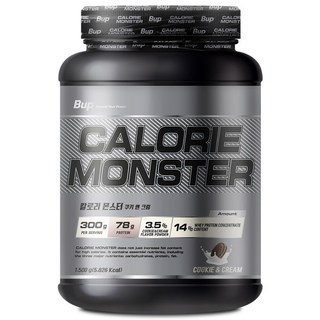 BUP 칼로리몬스터 쿠키앤크림맛 체중증가 게이너, 1개, 1.5kg