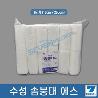 수성 솜붕대 6인치(15cm X 250cm) 12롤(1봉), 3개