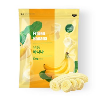 맥그로우앤마리 베트남 냉동 바나나 슬라이스, 1개, 1kg