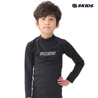 스키즈 남아 5003RBK 주니어 래쉬가드 상의 블랙 생존수영 물놀이 수영복