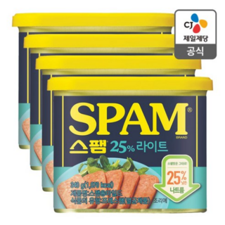 스팸 25% 라이트, 3개, 340g