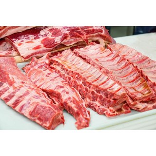 매혹적인 돼지 쪽갈비 등갈비 바베큐용, 1kg, 2개
