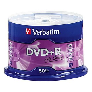 Verbatim® Life Series DVD+R 스핀들 50개 팩