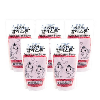아쿠아플러스 아쿠아 칼라스톤 350g, 빨강, 60개