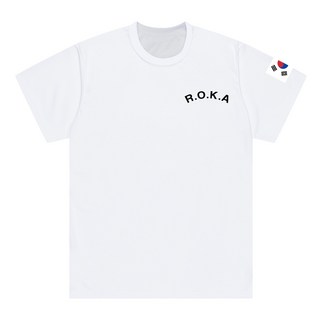 남성 여성 쿨링 ROKA 육군 아미 라운드 냉감 반팔 티셔츠