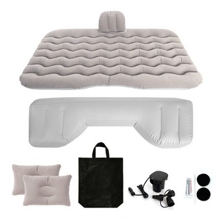 차박매트 차박캠핑 에어매트 캠핑 매트리스 휴대용 +차량용 전기펌프, 그레이