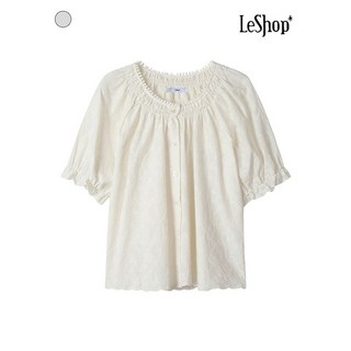 르샵 레이스 넥라인 주름 블라우스 BP4BL059A