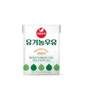 서울우유 유기농 멸균우유, 120ml, 32개