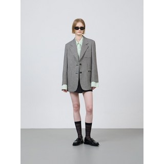 주크 ZOOC 울 블렌드 노치드 체크 자켓_Z251MSF003 419301