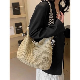 ZARA 자라 밀짚 가방 여성 신상품 해변 여행 대용량 어깨 숄더 토트백 데일리