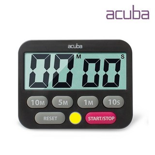 아쿠바 디지털 듀얼 알람 타이머 불빛 소리 가정 주방 업소 쿠킹타이머 교정성적서, 블랙, 1개