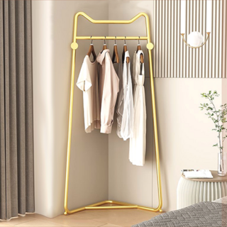 LUMANOKI 고급 철제 세련되고 실용적인 스탠드 코너행거 YS20, 철제 골드 행거