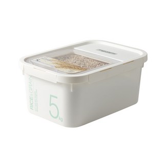 락앤락 쌀통 5kg + 계량컵 + 제습제, 화이트, 1개