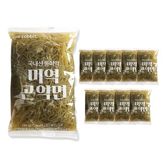 슬로우래빗 미역 곤약면, 180g, 10개