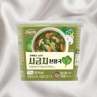 신송즉석국 컵된장국 시금치된장국, 10g, 24개